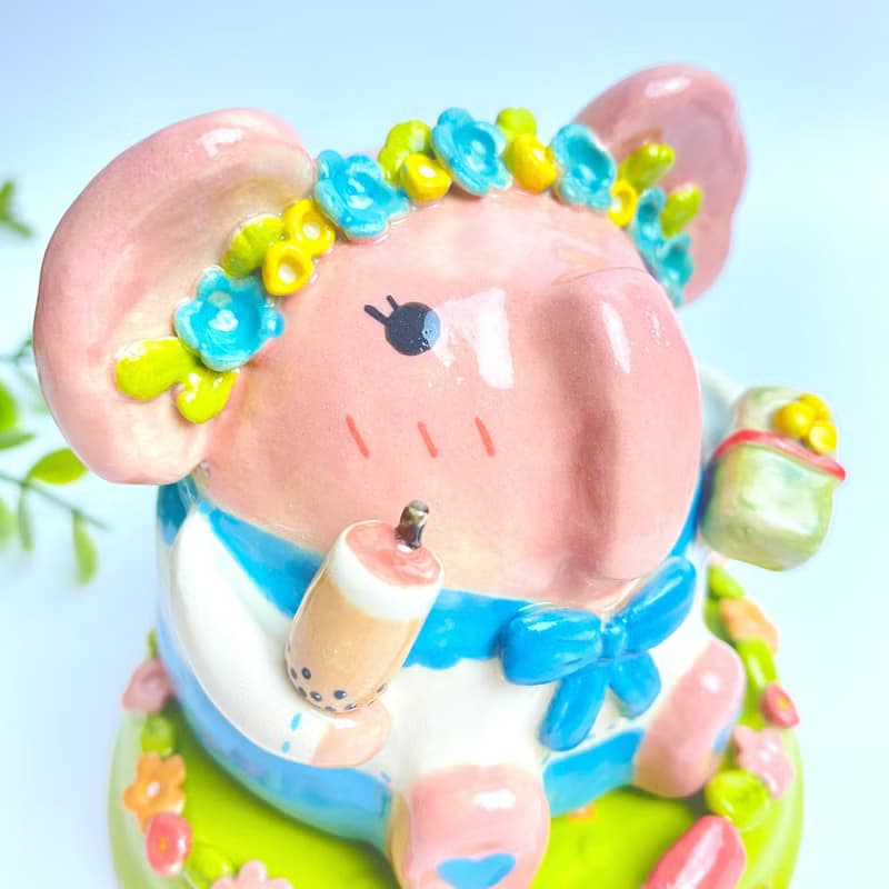 Handmade ceramic cute Ganesha special gift