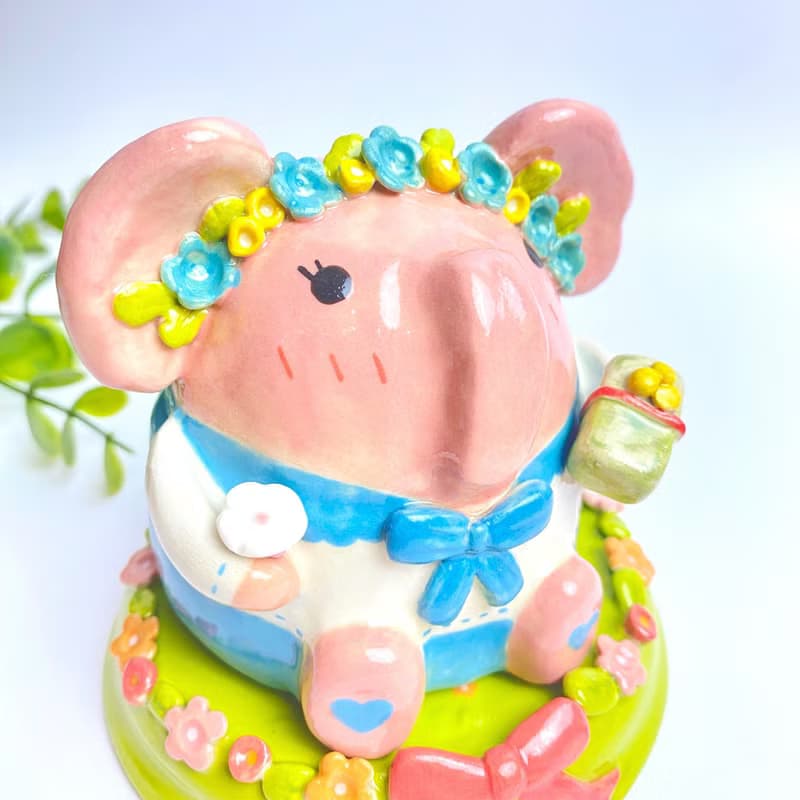 Handmade ceramic cute Ganesha special gift