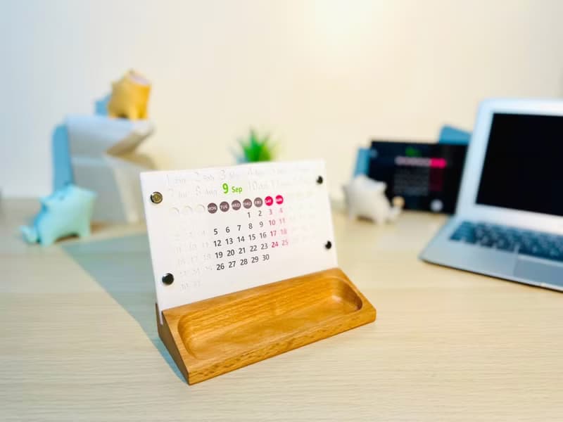 O'day分得出週六日‧萬年桌曆 | 原木盒款 | 桌面擺飾文具