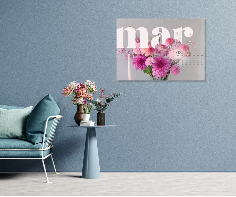 【數位】The Blooming Year 2025 Flower Bouquet Art Poster Calendar, 2025 calendar Landsca