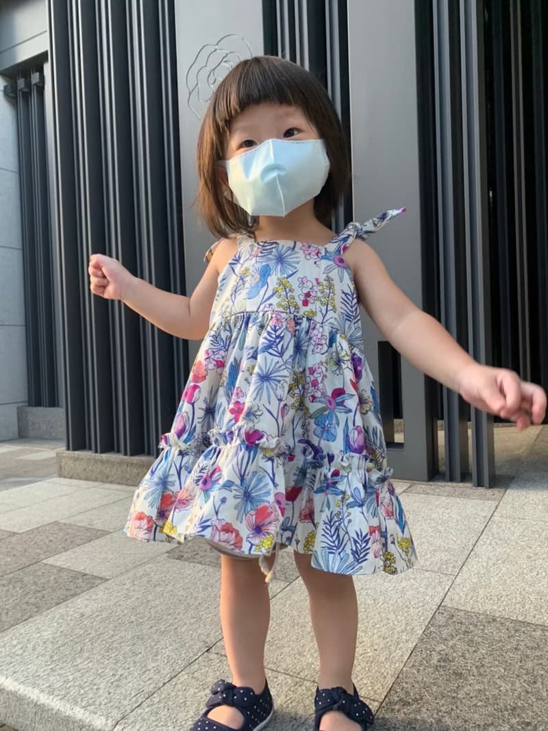 【KID SIZE 80-130】小兔耳澎澎蛋糕裙 小童洋裝 親子裝 淡水色