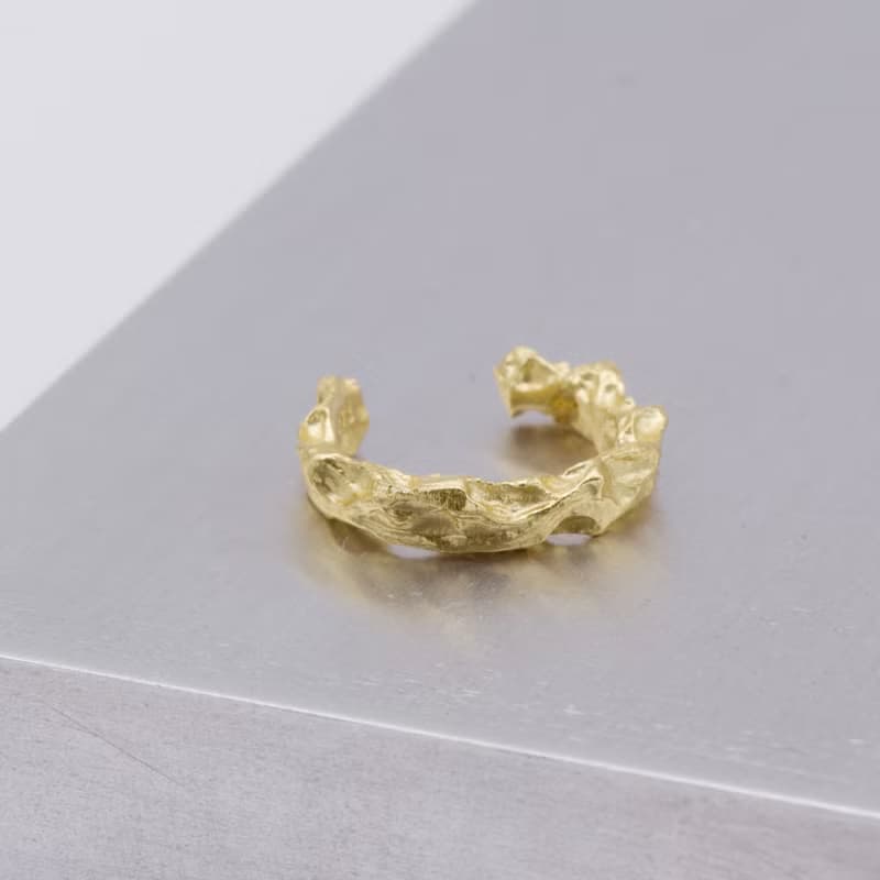 半天花 純銀耳環 18K鍍金耳環 耳骨耳環 細版 三色