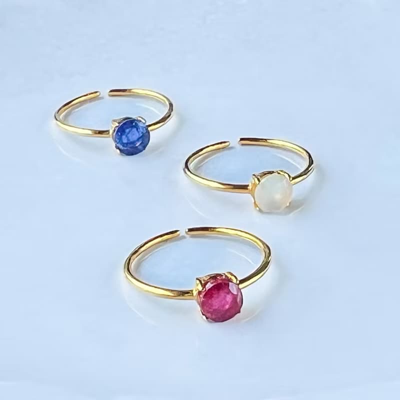Natural Stone Ring Gift Box