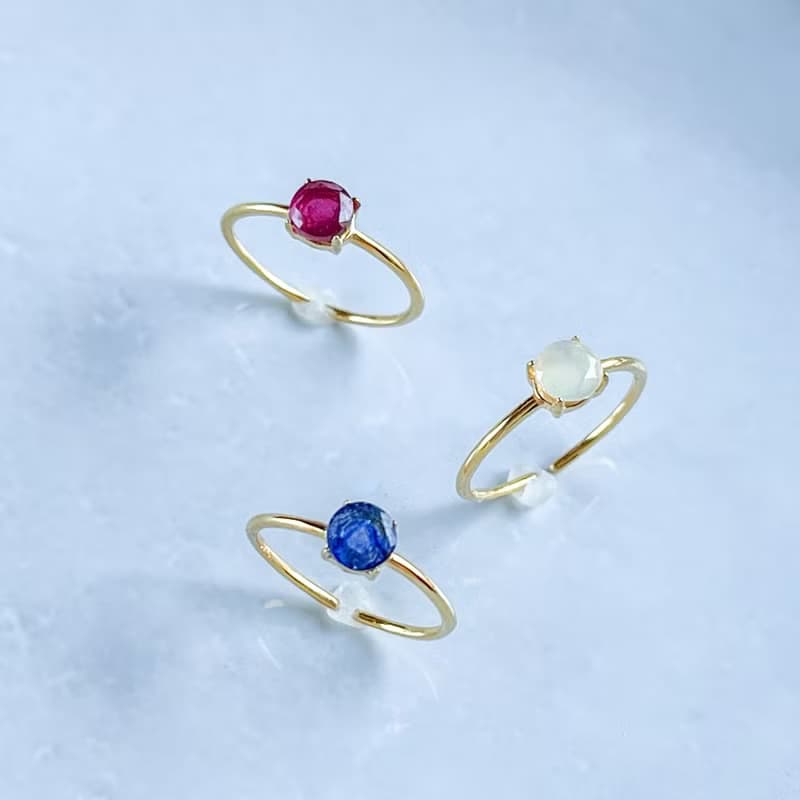 Natural Stone Ring Gift Box