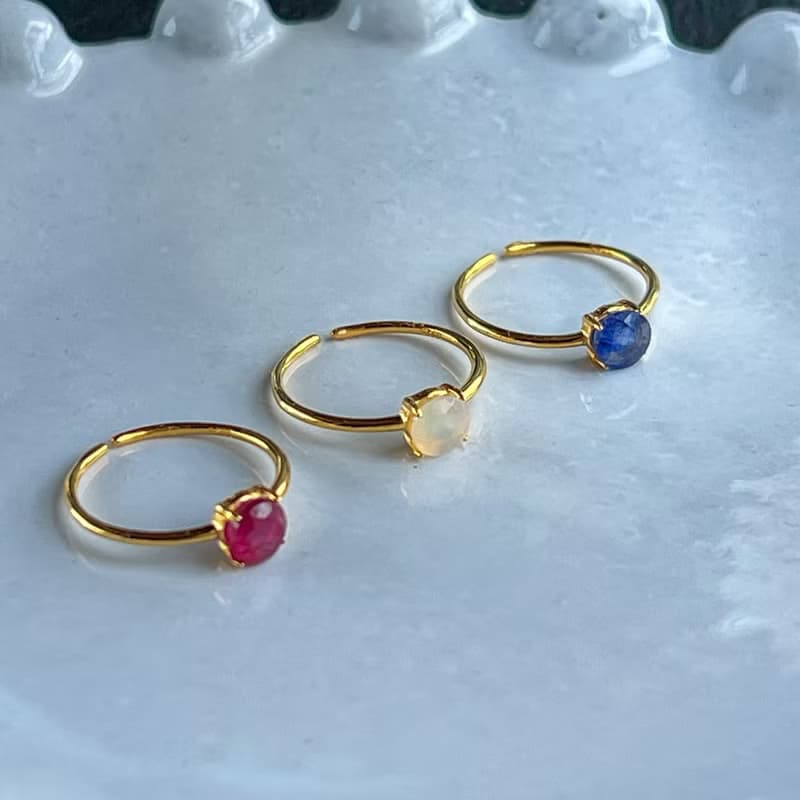 Natural Stone Ring Gift Box