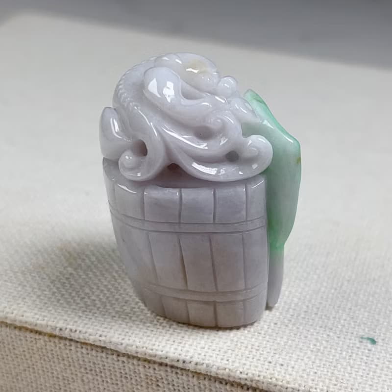 飄陽綠翡翠巧雕貔貅節節高升 | 天然緬甸玉A貨翡翠 |送禮