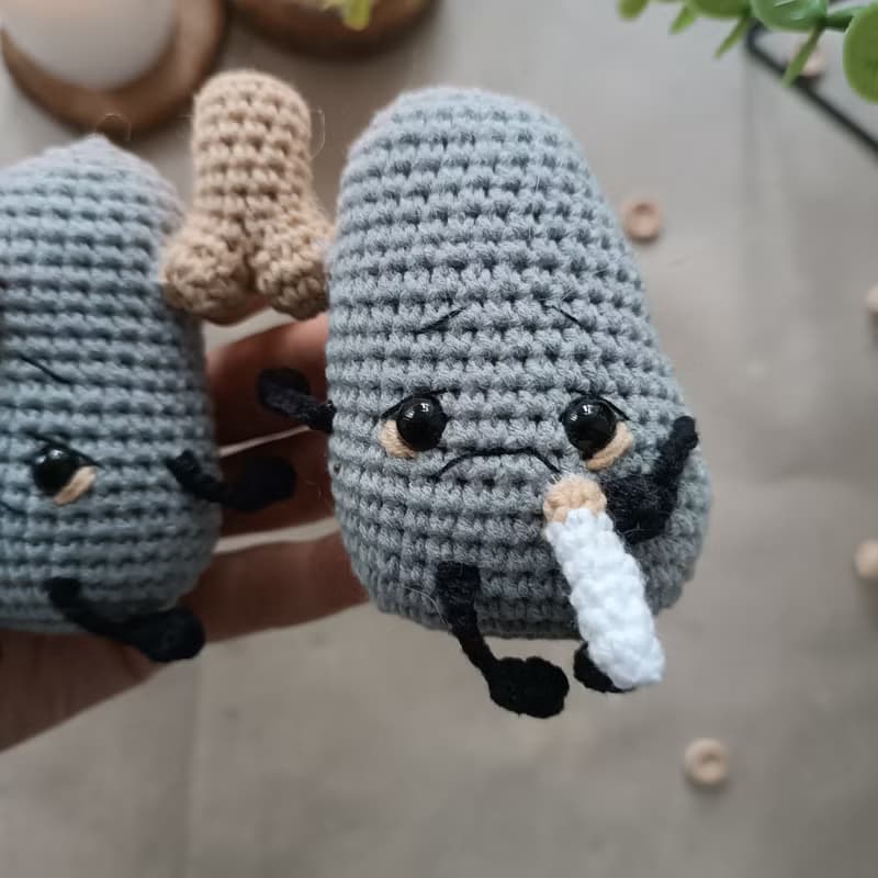 【數位】Crochet pattern lungs, amigurumi lungs, anatomical lungs crochet pattern