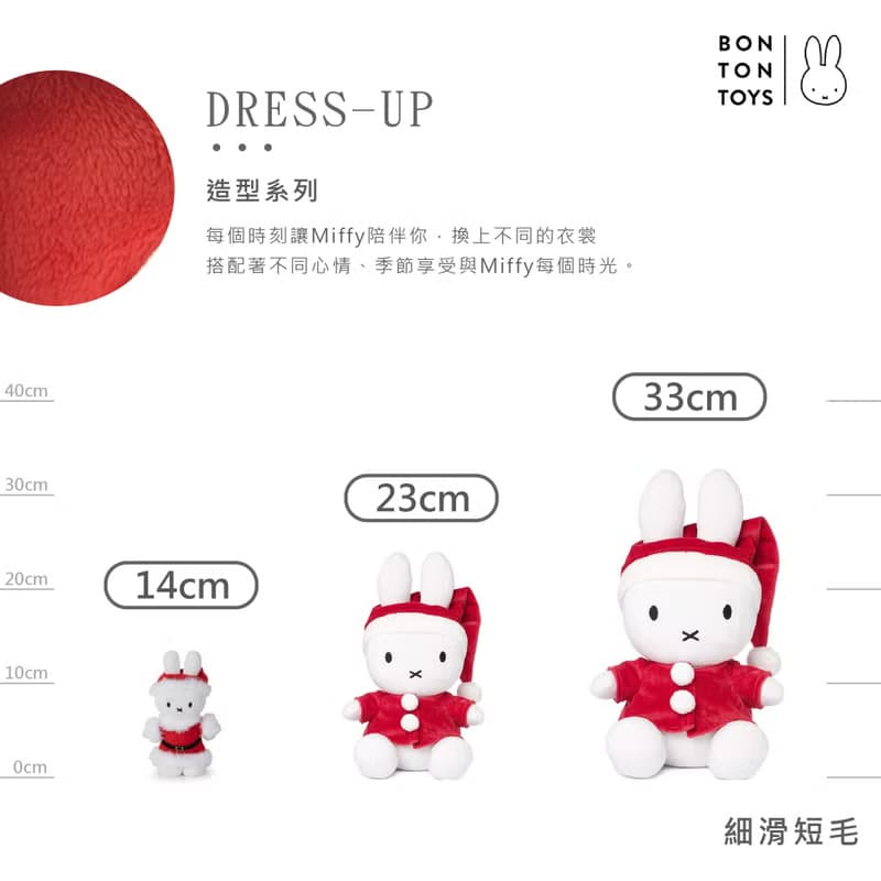 【預購】BON TON TOYS Miffy米菲兔填充玩偶-聖誕兔 23cm/33cm