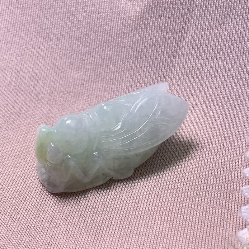 【一鳴驚人】冰種飄綠翡翡翠玉蟬 | 天然緬甸玉A貨翡翠 | 送禮
