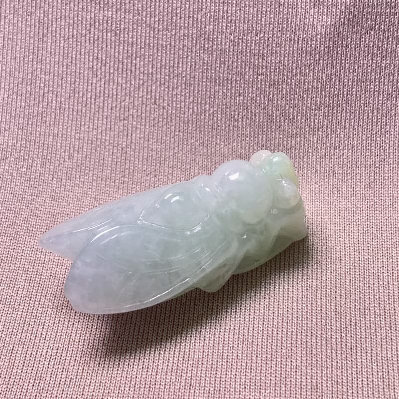 【一鳴驚人】冰種飄綠翡翡翠玉蟬 | 天然緬甸玉A貨翡翠 | 送禮