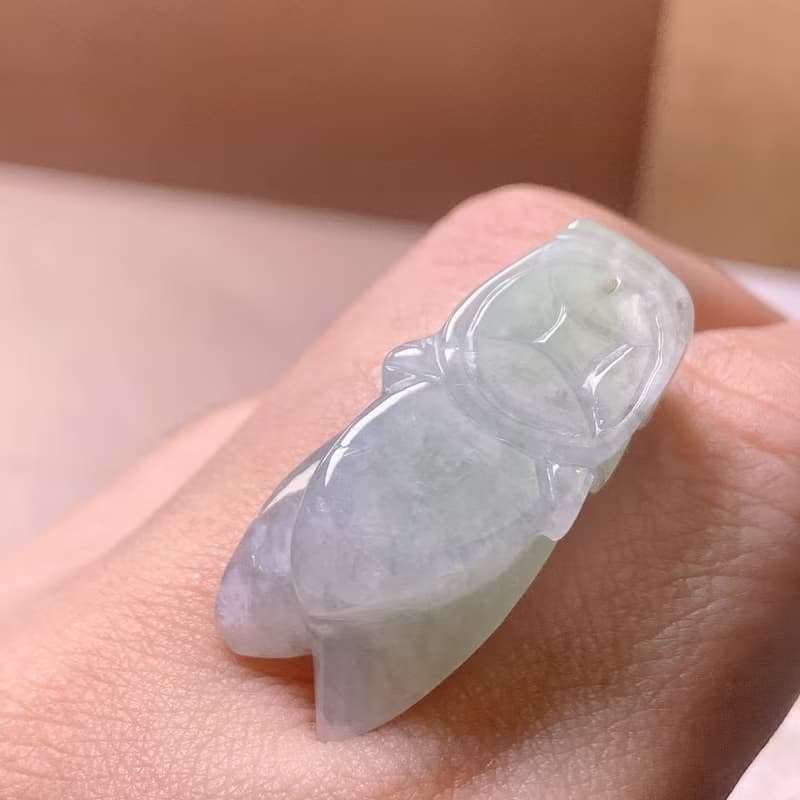 【一鳴驚人】冰種飄綠翡翡翠玉蟬 | 天然緬甸玉A貨翡翠 | 送禮