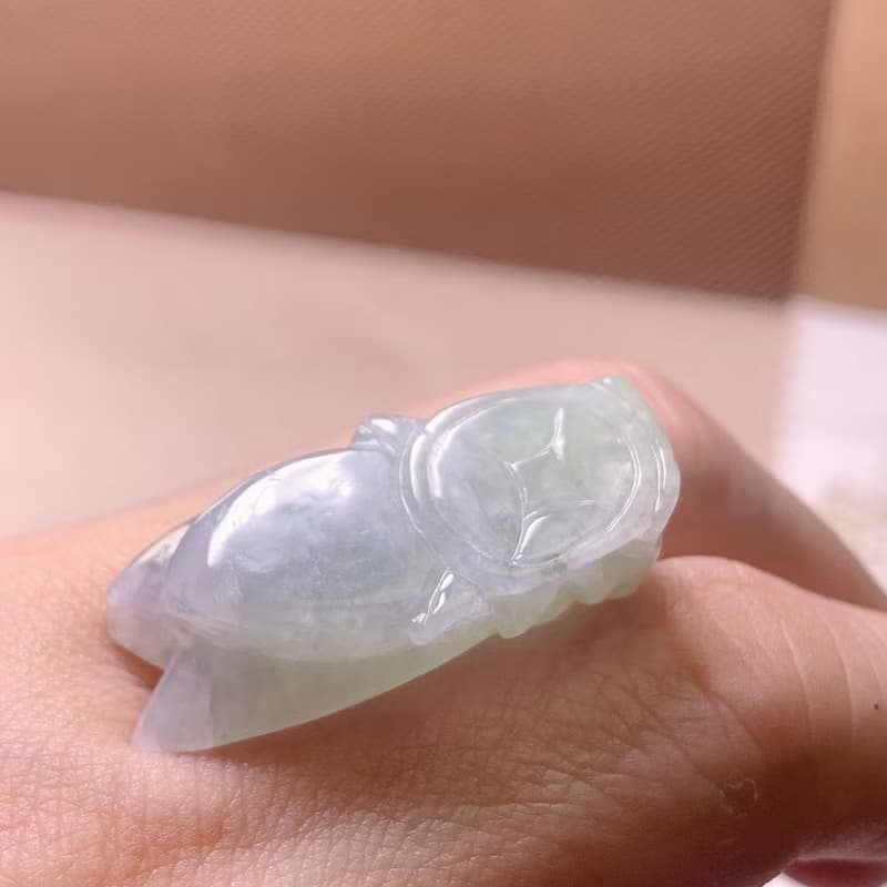 【一鳴驚人】冰種飄綠翡翡翠玉蟬 | 天然緬甸玉A貨翡翠 | 送禮