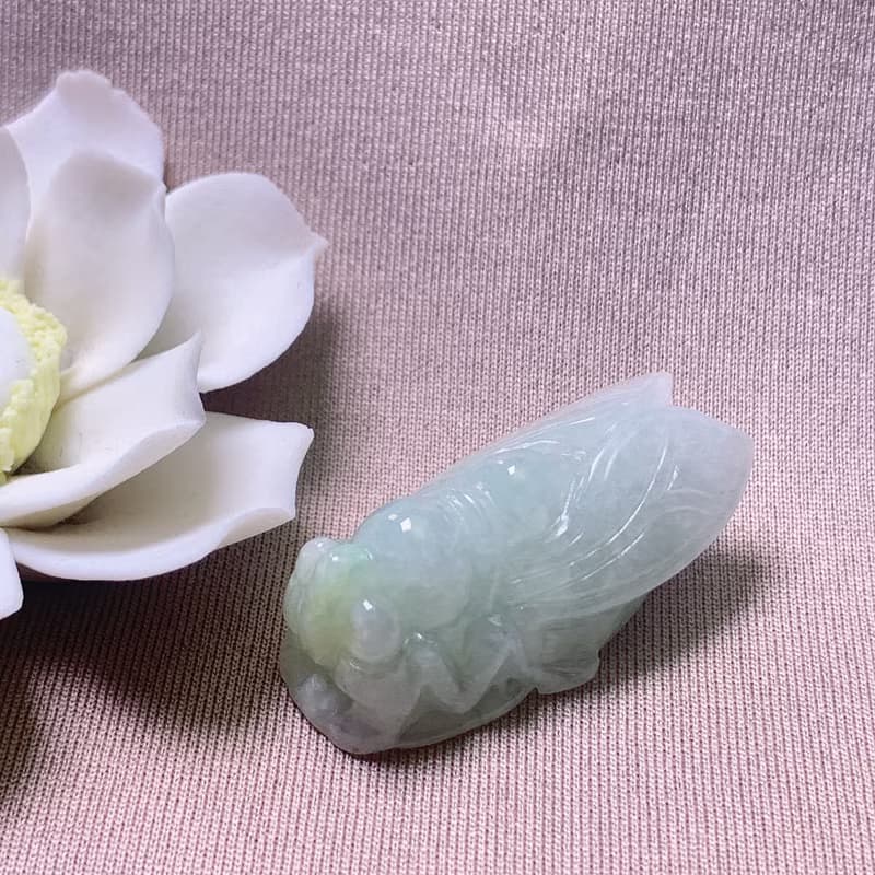 【一鳴驚人】冰種飄綠翡翡翠玉蟬 | 天然緬甸玉A貨翡翠 | 送禮