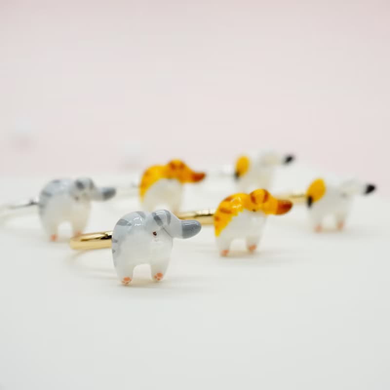 貓咪屁屁耳環耳夾超可愛虎斑貓動物耳釘 虎紋貓聖誕新年禮物