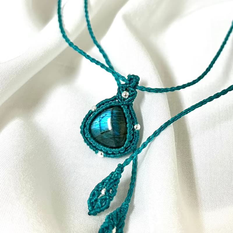 藍光拉長石/簡約款項鍊