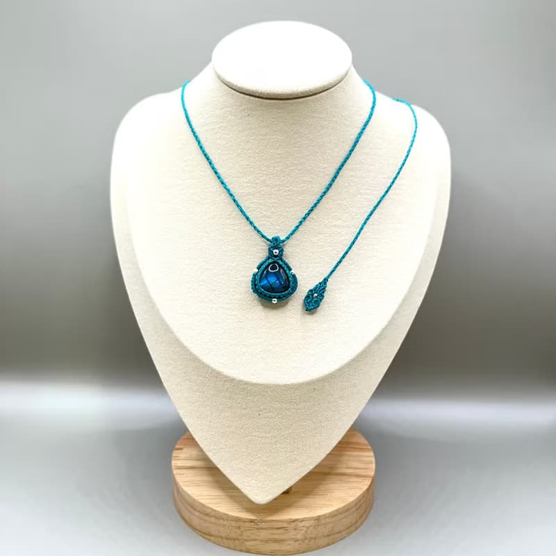 藍光拉長石/簡約款項鍊