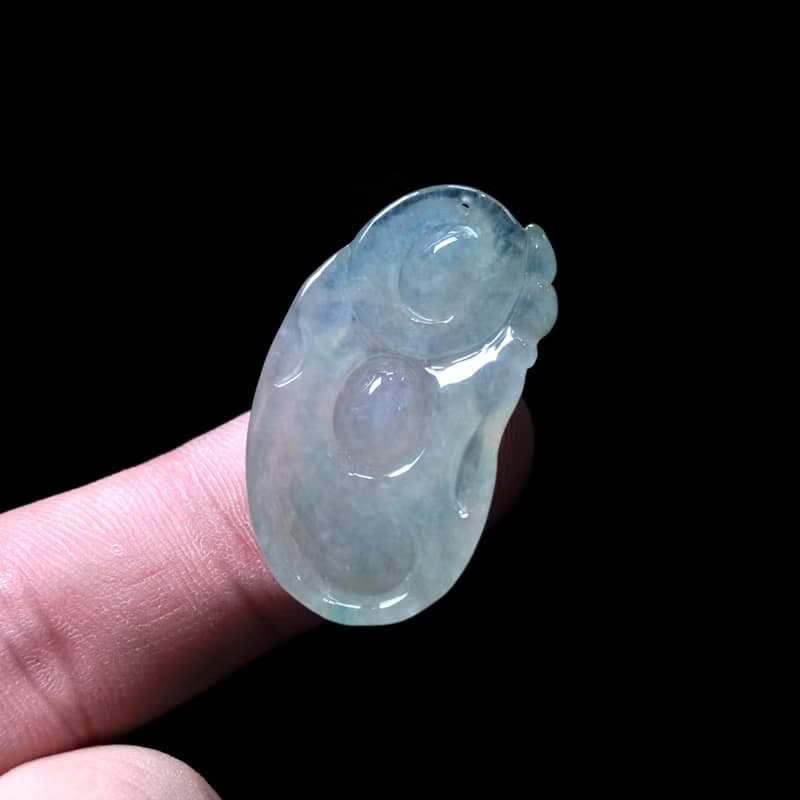 冰種翡翠精雕布袋彌勒佛 | 天然緬甸玉翡翠A貨 | 送禮
