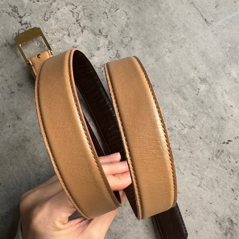 中古 Givenchy 紀梵希 幼腰帶 真皮皮帶 85cm