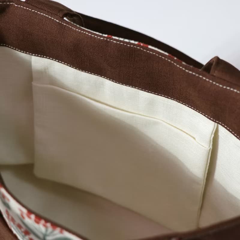 母親節活動【MY HANDMADE】復古小花提袋 l 日本棉布、帆布 l 手