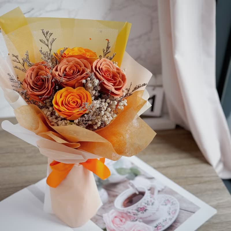 玫瑰 香皂花束(4色挑選) .情人節 七夕 乾燥花 生日禮物