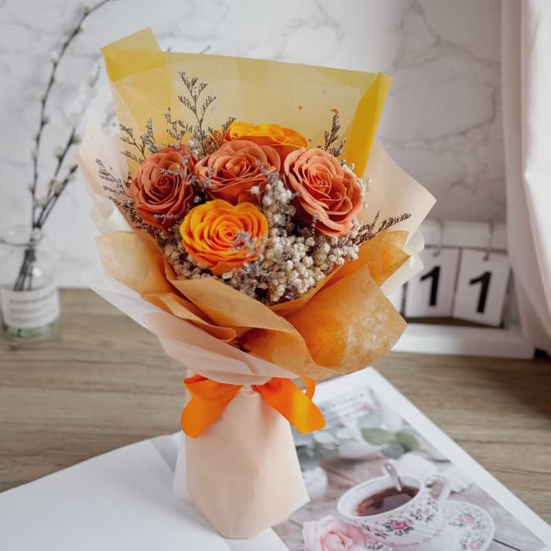 玫瑰 香皂花束(4色挑選) .情人節 七夕 乾燥花 生日禮物