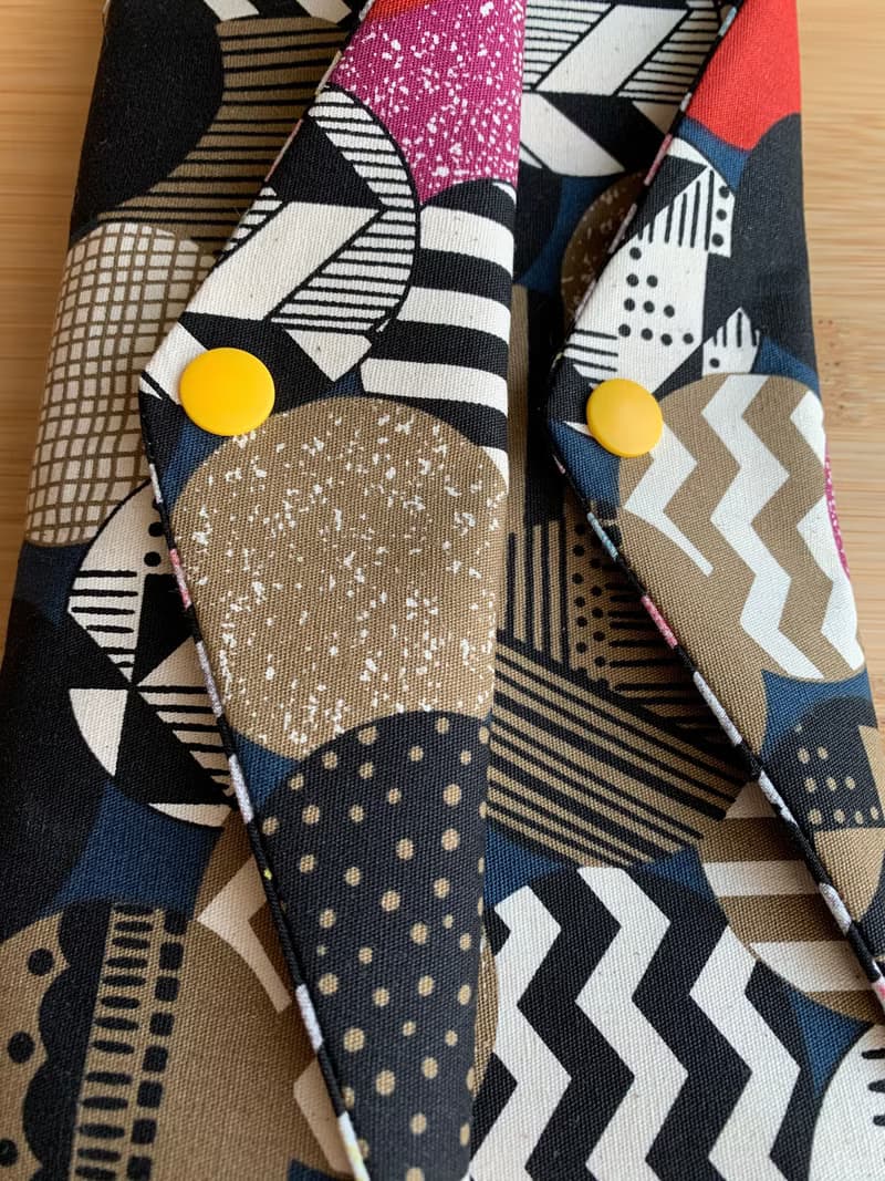 文青風環保筷袋 ~圈圈 吸睛黃 收納包.環保筷袋.手作餐具袋