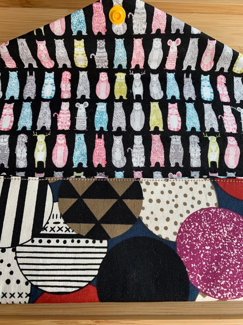 文青風環保筷袋 ~圈圈 吸睛黃 收納包.環保筷袋.手作餐具袋