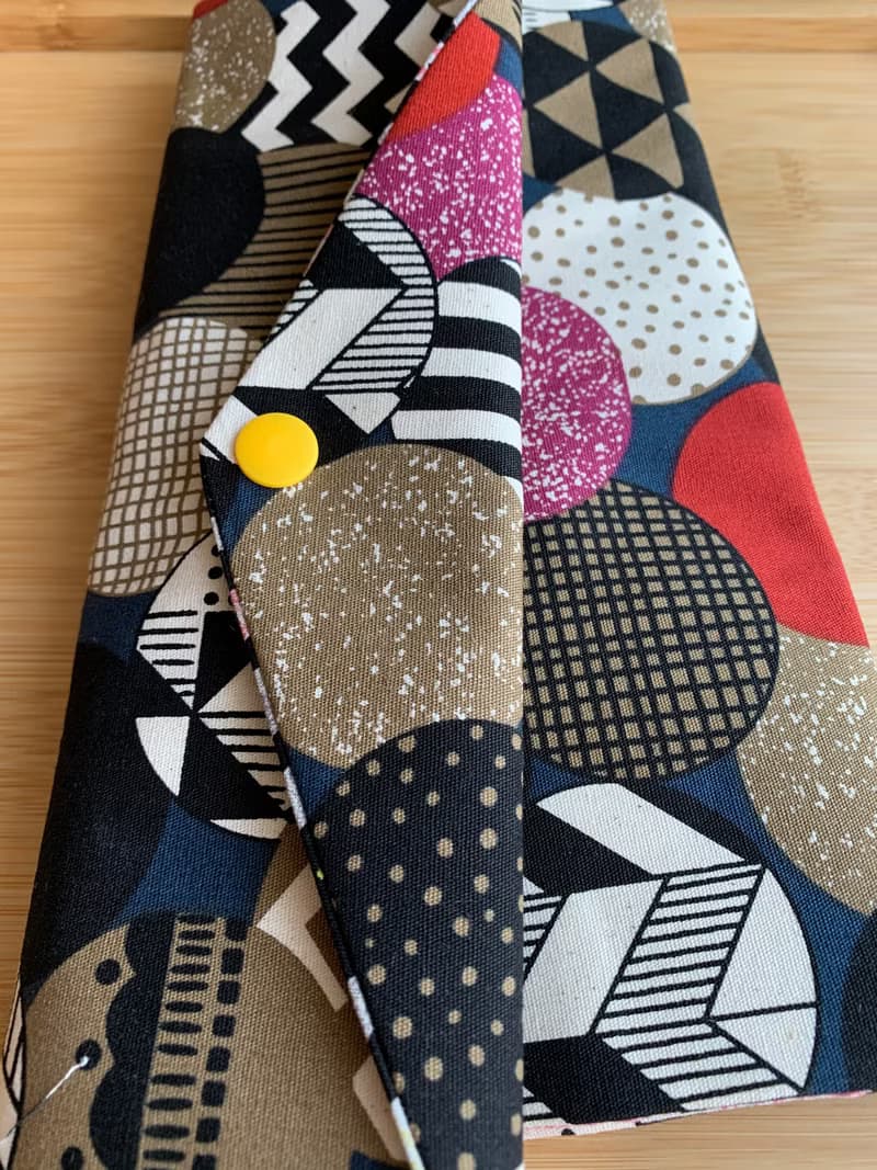 文青風環保筷袋 ~圈圈 吸睛黃 收納包.環保筷袋.手作餐具袋