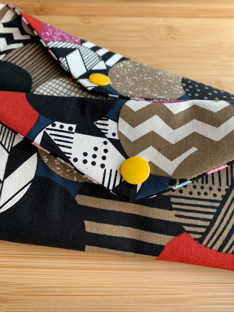 文青風環保筷袋 ~圈圈 吸睛黃 收納包.環保筷袋.手作餐具袋