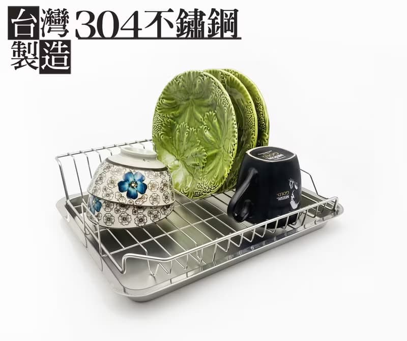 304不鏽鋼 L型 盤架 碗架 置物架 瀝水架 廚房收納 杯架 碗盤架