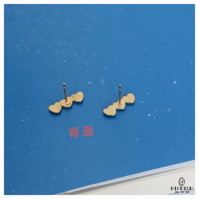 機械心~小眾復古愛心耳釘日韓設計感耳夾高級感百搭精緻耳環
