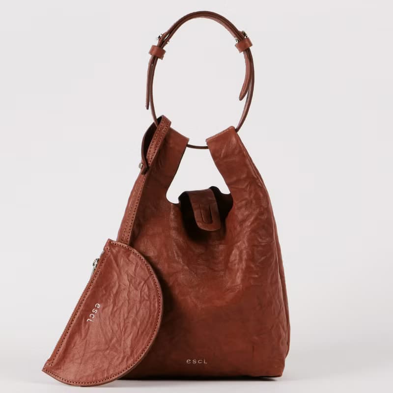 Half Moon Pouch(하프문파우치)Brown_Sheep Crinkle