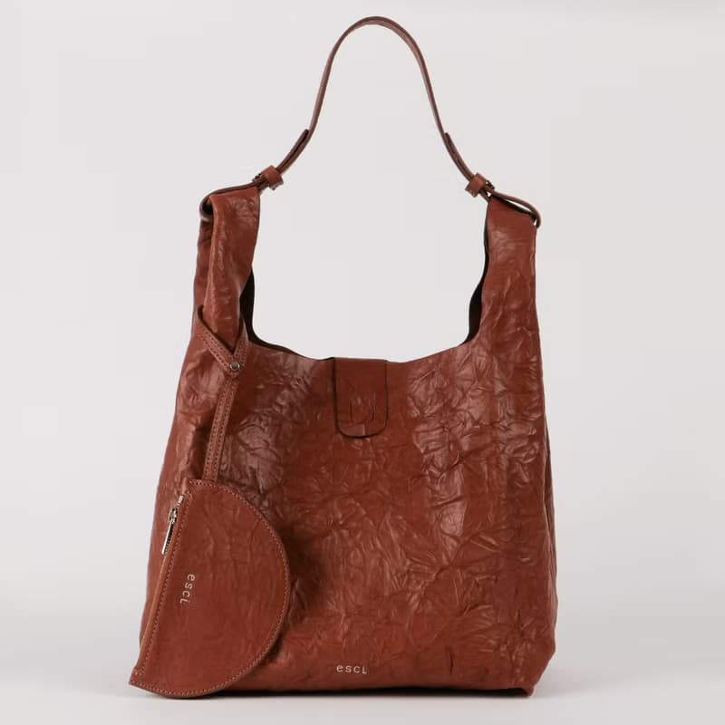 Half Moon Pouch(하프문파우치)Brown_Sheep Crinkle