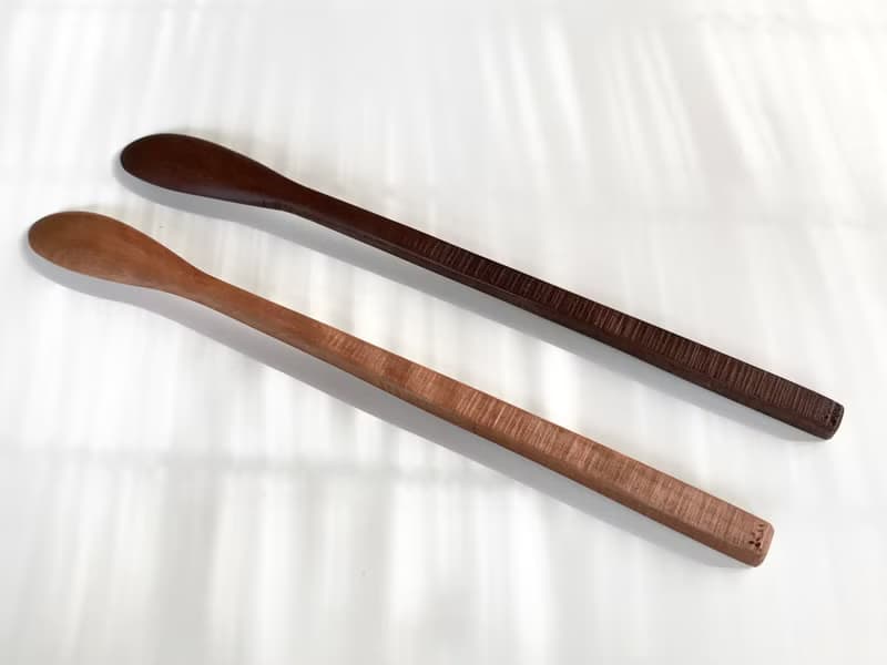 受注制作　鋸目模様の木のマドラー　ブラックウォルナット or チェリー