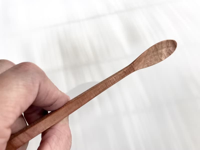 受注制作　鋸目模様の木のマドラー　ブラックウォルナット or チェリー