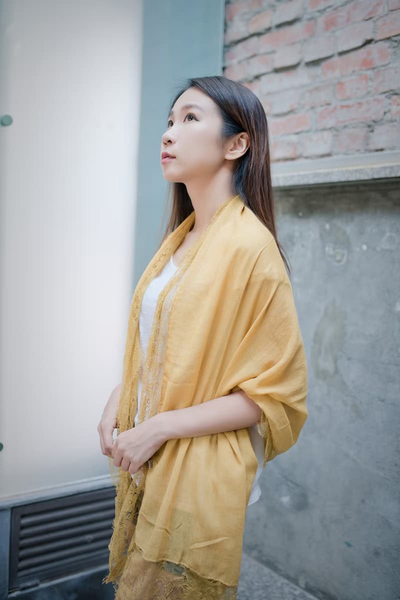 unni蕾絲長絲巾 遮遮曬 擋風 披肩 scarf 圍巾 保暖 保暖 絲巾圍