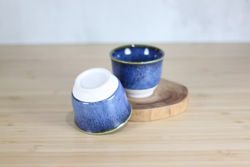 【送禮好物】70ml 湛海 天目釉 日式手工小茶杯 名家葉敏祥作