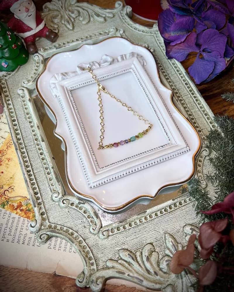 -璀璨假期-天然水晶手鏈/黃銅手鍊