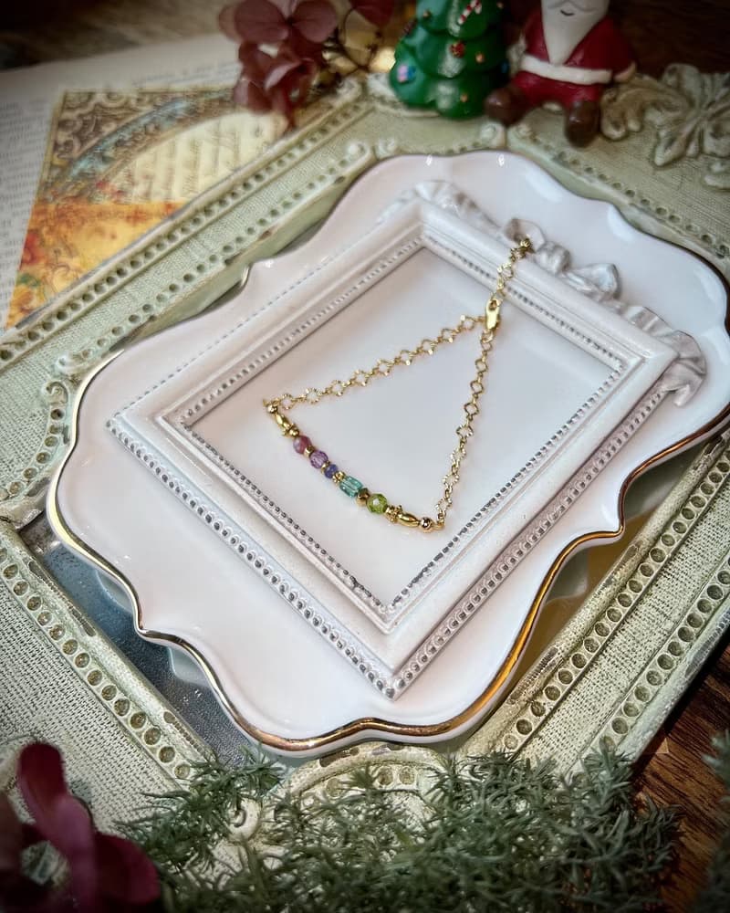 -璀璨假期-天然水晶手鏈/黃銅手鍊