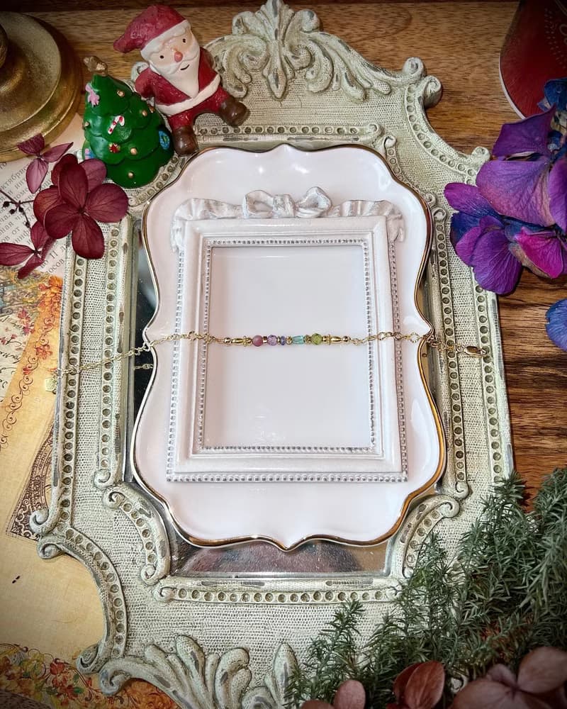 -璀璨假期-天然水晶手鏈/黃銅手鍊