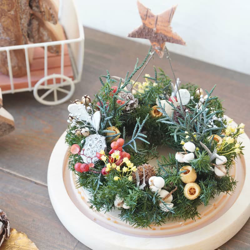 【聖誕禮物】LED燈飾花圈