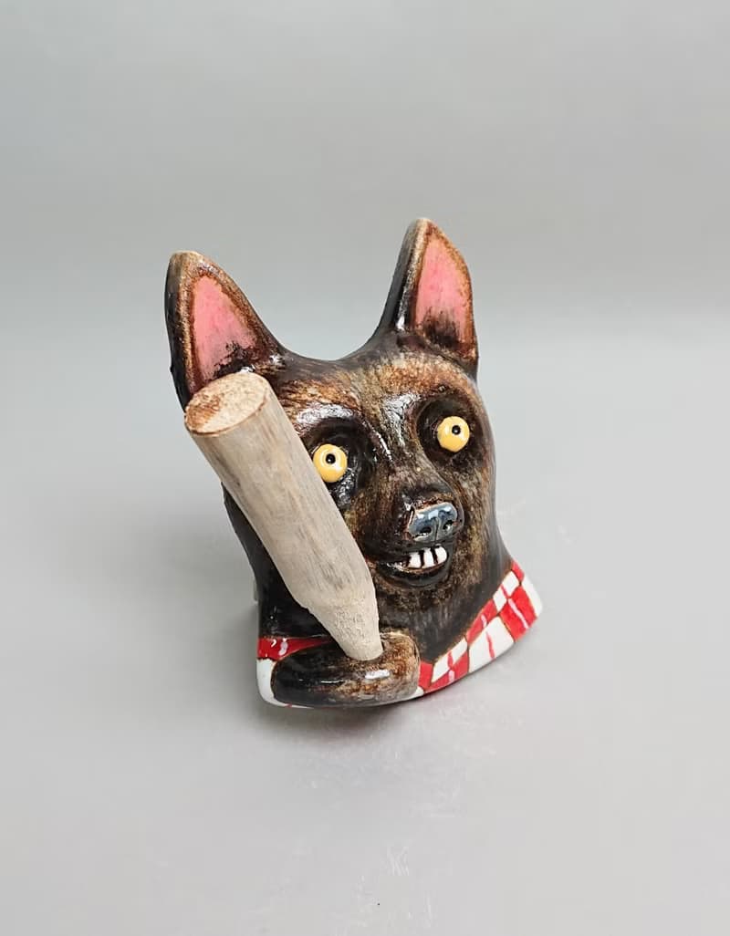 臺灣犬擴香器01(手工陶製品)