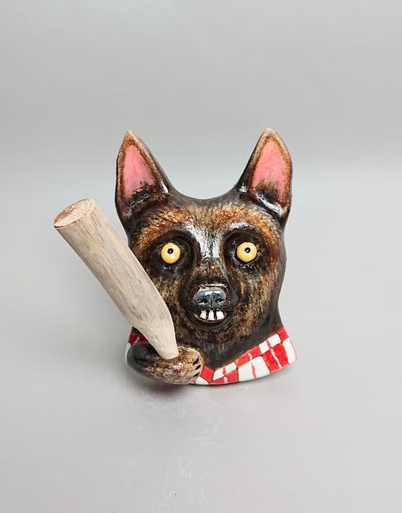 臺灣犬擴香器01(手工陶製品)