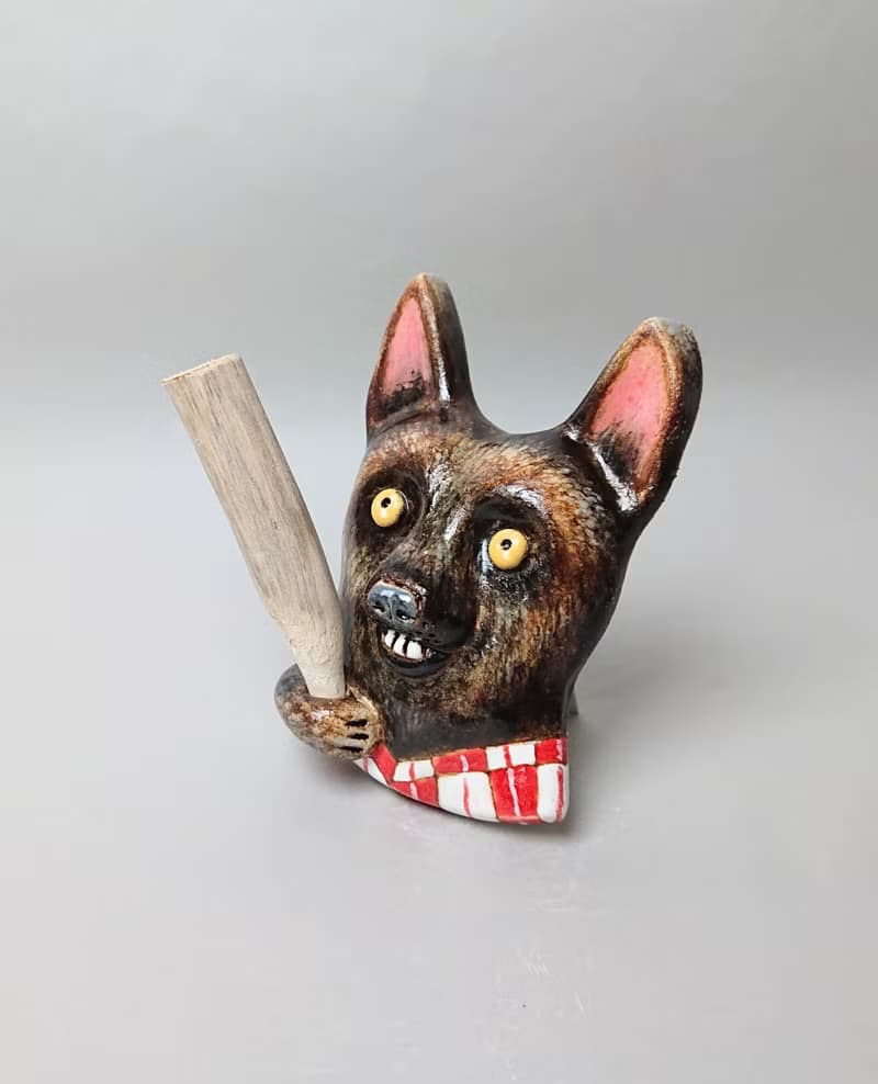 臺灣犬擴香器01(手工陶製品)
