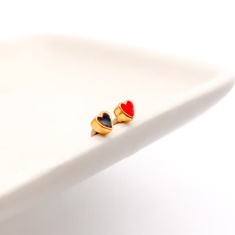 恐龍 完整的愛love 夾式耳環