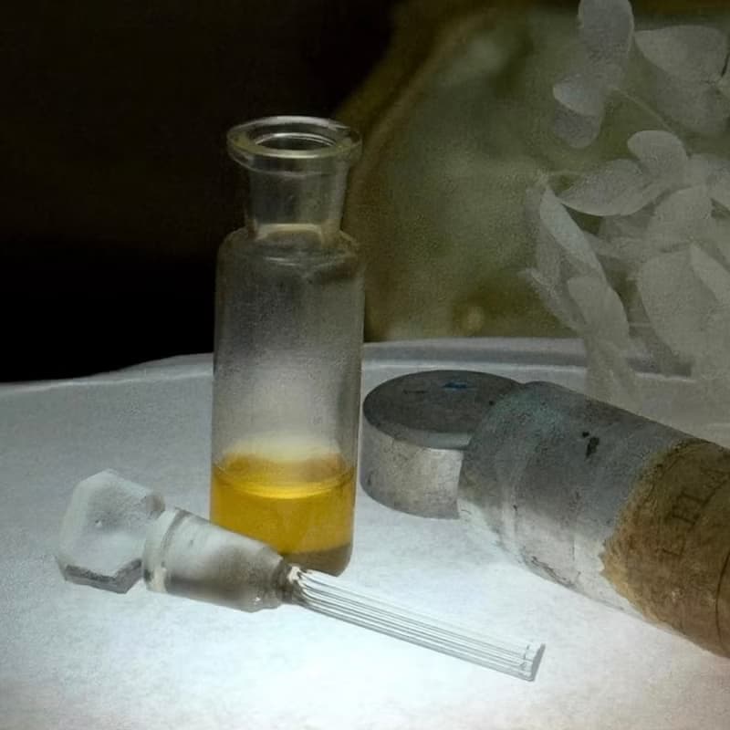 50071-罕見法國古董小香水瓶含鋁質保護盒