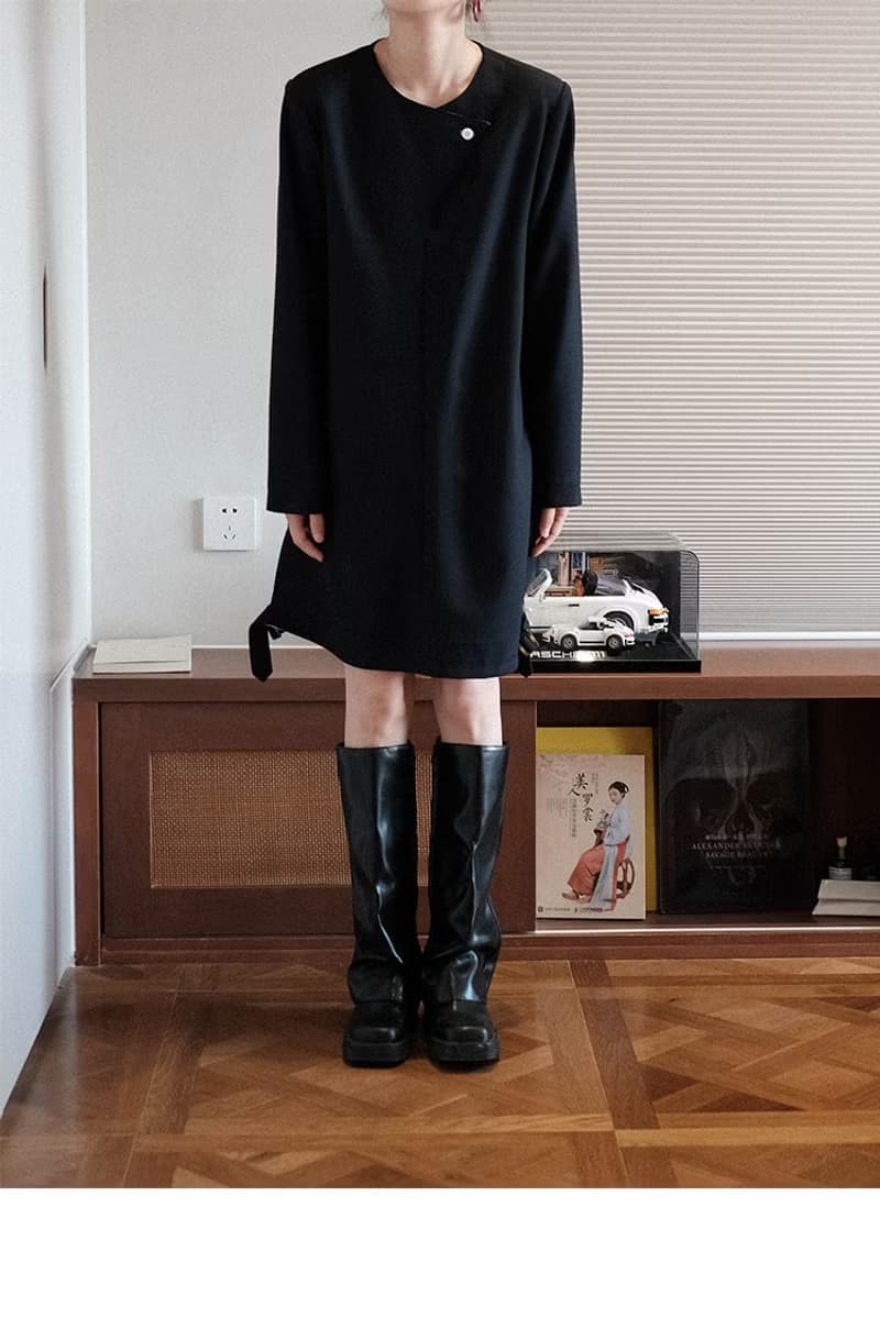 法式 小香風連衣裙女春秋高級感氣質中長款洋裝西裝裙