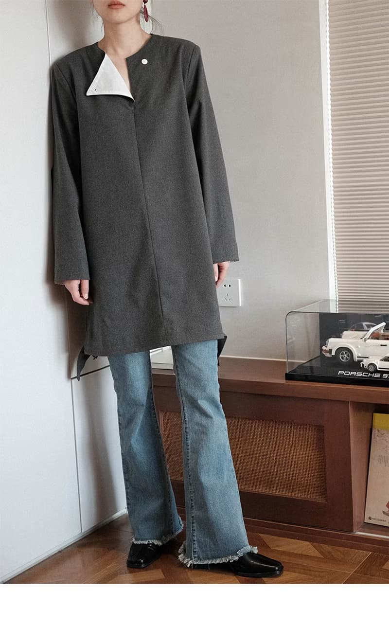 法式 小香風連衣裙女春秋高級感氣質中長款洋裝西裝裙