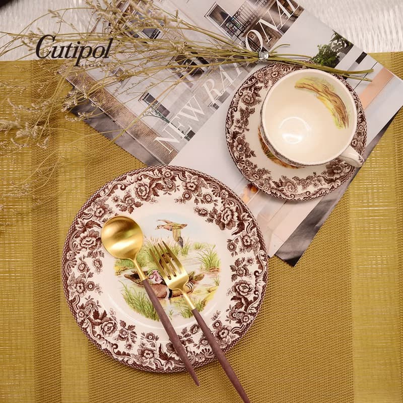 葡萄牙 Cutipol GOA  棕金  18CM 點心匙