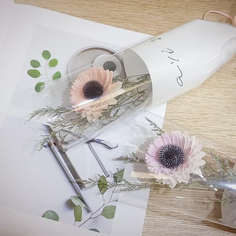 韓系清新風向日葵單支畢業花束 /乾燥花束/永生花/太陽花